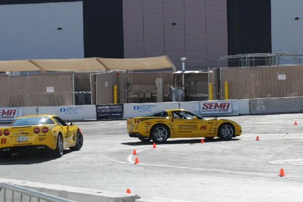 Bob Bondurant instructors take SEMA participants around SEMA MotorTrend Pro