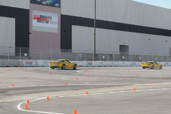 Bob Bondurant instructors take SEMA participants around SEMA MotorTrend Pro