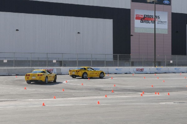 Bob Bondurant instructors take SEMA participants around SEMA MotorTrend Pro