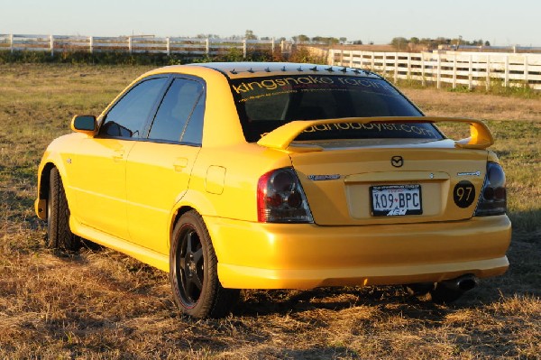 kingsnake racing 2003.5 MazdaSpeed Protege gets it's first graphic set