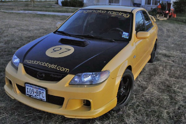 kingsnake racing 2003.5 MazdaSpeed Protege gets it's first graphic set