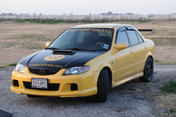 kingsnake racing 2003.5 MazdaSpeed Protege gets an adjustable aluminum wing