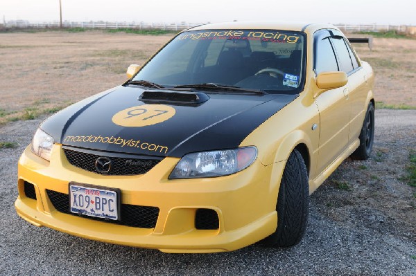 kingsnake racing 2003.5 MazdaSpeed Protege gets an adjustable aluminum wing