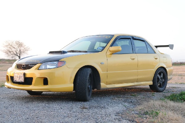 kingsnake racing 2003.5 MazdaSpeed Protege gets an adjustable aluminum wing