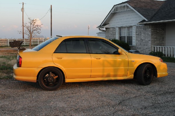 kingsnake racing 2003.5 MazdaSpeed Protege gets an adjustable aluminum wing