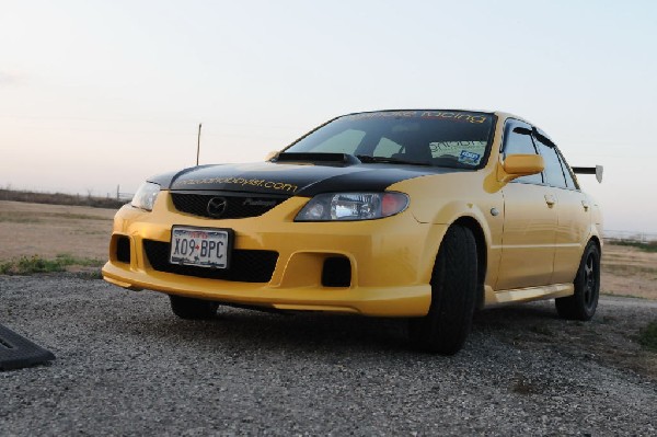 kingsnake racing 2003.5 MazdaSpeed Protege gets an adjustable aluminum wing