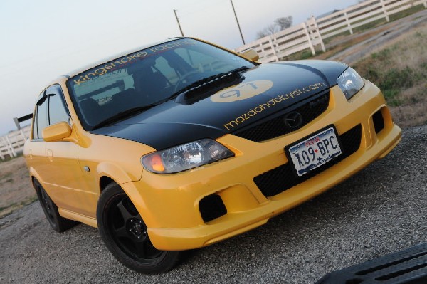 kingsnake racing 2003.5 MazdaSpeed Protege gets an adjustable aluminum wing