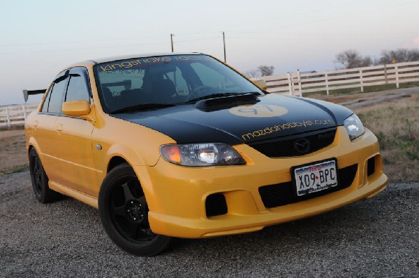 kingsnake racing 2003.5 MazdaSpeed Protege gets an adjustable aluminum wing